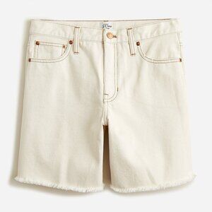 J. Crew Midlength Denim Short in Ecru 29